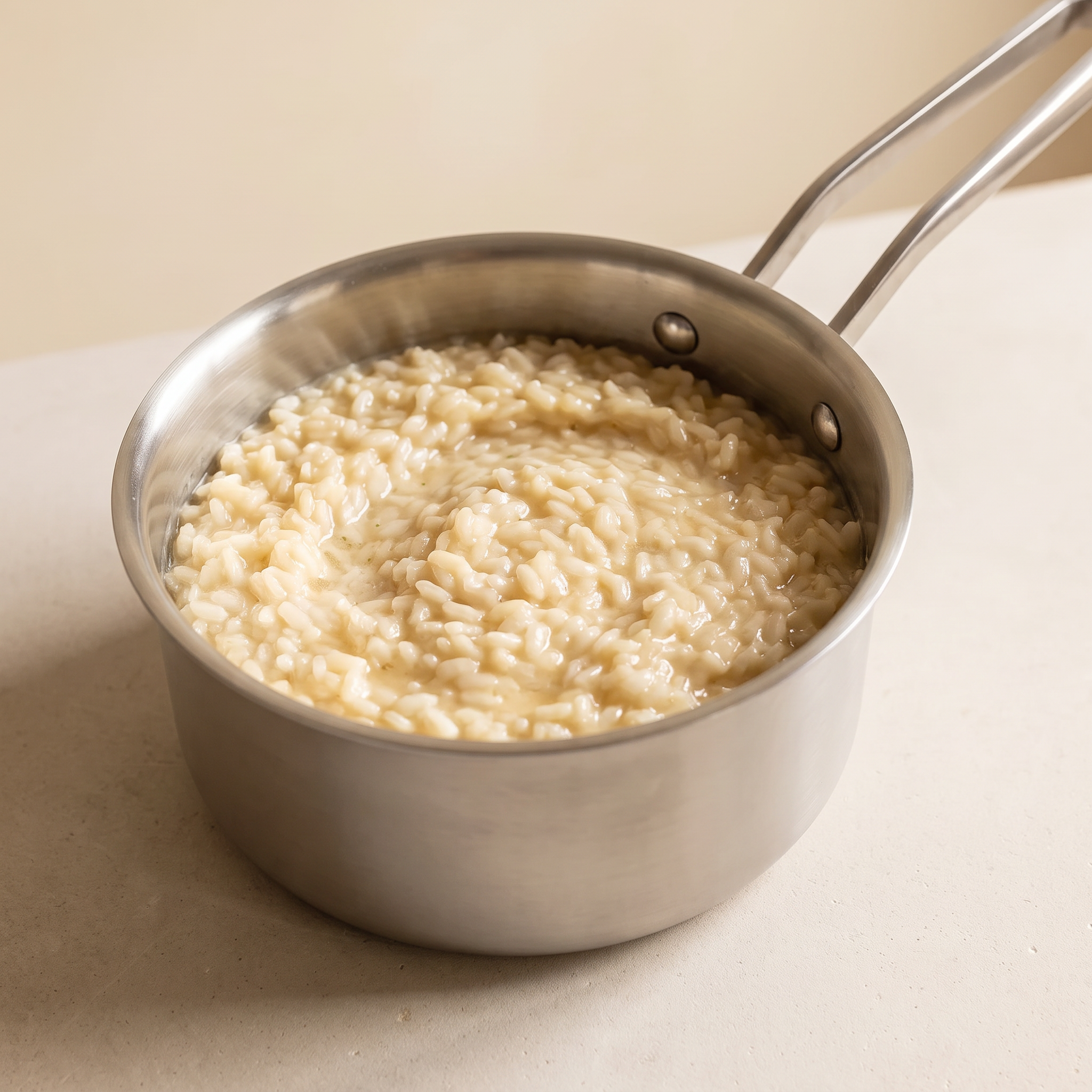 Risotto nacré dans la poêle inox 28 cm